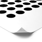 白黒水玉模様。幾何シンプル的 ポスター (角)