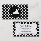 白黒水玉模様;忍者 名刺 (正面/裏面)