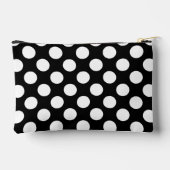 白黒水玉模様、水玉模様パターン アクセサリーポーチ (裏面)