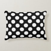 白黒水玉模様、水玉模様パターン アクセントクッション (正面)