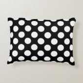 白黒水玉模様、水玉模様パターン アクセントクッション (裏面)