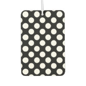 白黒水玉模様、水玉模様パターン カーエアーフレッシュナー (正面)