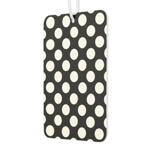 白黒水玉模様、水玉模様パターン カーエアーフレッシュナー (左)