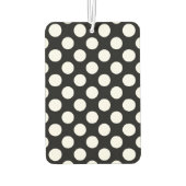白黒水玉模様、水玉模様パターン カーエアーフレッシュナー (裏面)
