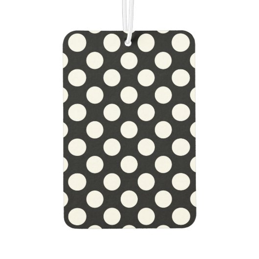 白黒水玉模様、水玉模様パターン カーエアーフレッシュナー (裏面)