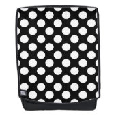 白黒水玉模様、水玉模様パターン バックパック (正面)