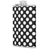 白黒水玉模様、水玉模様パターン フラスク (左)