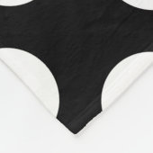 白黒水玉模様、水玉模様パターン フリースブランケット (角)