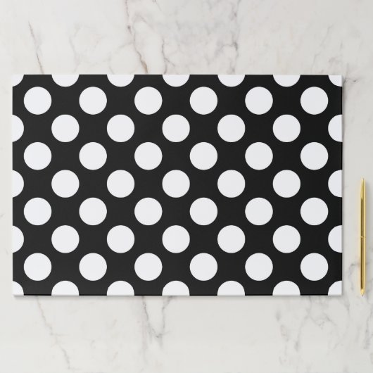 白黒水玉模様、水玉模様パターン ペーパーパッド (インサイチュ)