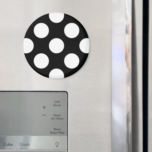 白黒水玉模様、水玉模様パターン マグネット (インサイチュ (冷蔵庫))