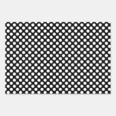 白黒水玉模様、水玉模様パターン ラッピングペーパーシート (正面)