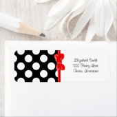 白黒水玉模様、水玉模様パターン ラベル (インサイチュ)