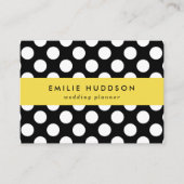 白黒水玉模様、水玉模様パターン 名刺 (正面)