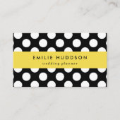 白黒水玉模様、水玉模様パターン 名刺 (正面)