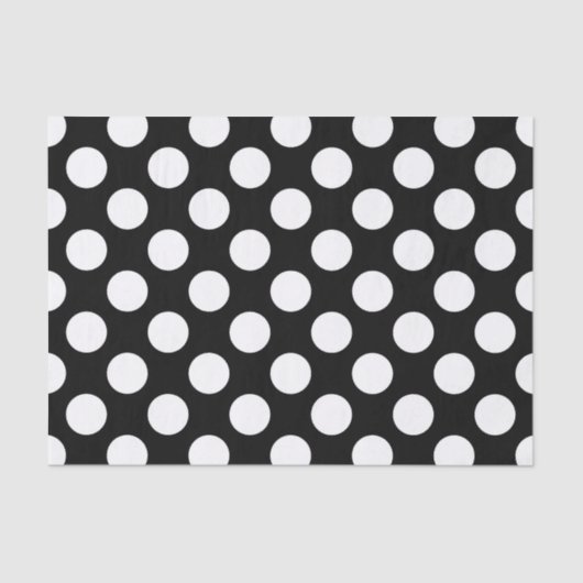 白黒水玉模様、水玉模様パターン 薄葉紙 (正面)