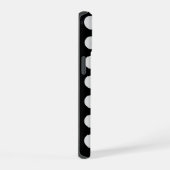 白黒水玉模様 iPhone 15ケース (右側面)