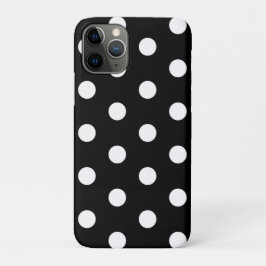 白黒水玉模様iPhoneケース iPhone 11 Proケース
