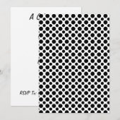 白黒水玉 大きなものと小さなもの 招待状 (正面/裏面)