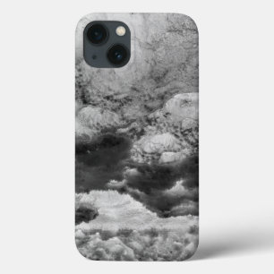 白黒氷抽象芸術 iPhone 13ケース