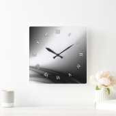 白黒河口壁時計 スクエア壁時計 (ホーム)