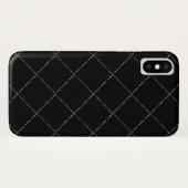 白黒波形ダイヤモンドチェックiPhone Xケース Case-Mate iPhoneケース (裏面(横))