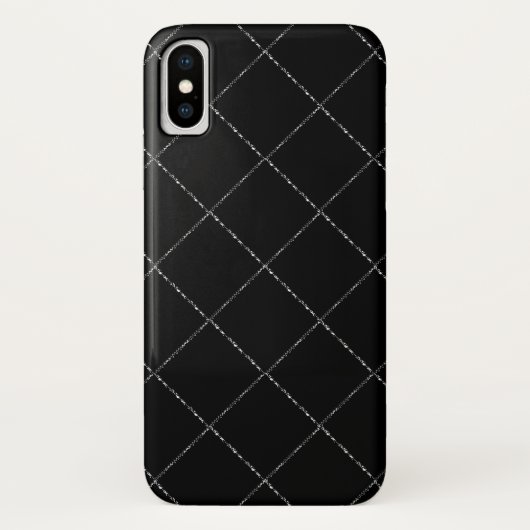 白黒波形ダイヤモンドチェックiPhone Xケース Case-Mate iPhoneケース (裏面)