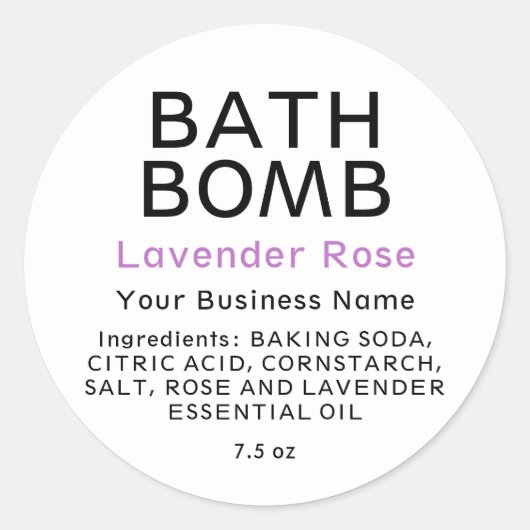 白黒浴モダン爆弾 ラウンドシール (正面)