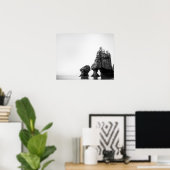 白黒海ショアポスター ポスター (ホームオフィス)