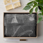 白黒海ヴィンテージアンティーク分離 薄葉紙 (ギフト)