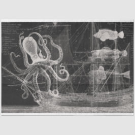 白黒海ヴィンテージアンティーク分離 薄葉紙