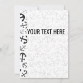 白黒海洋いかりパターン発表 案内状 (正面)