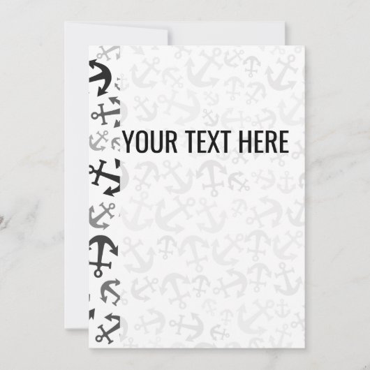 白黒海洋いかりパターン発表 案内状 (正面)