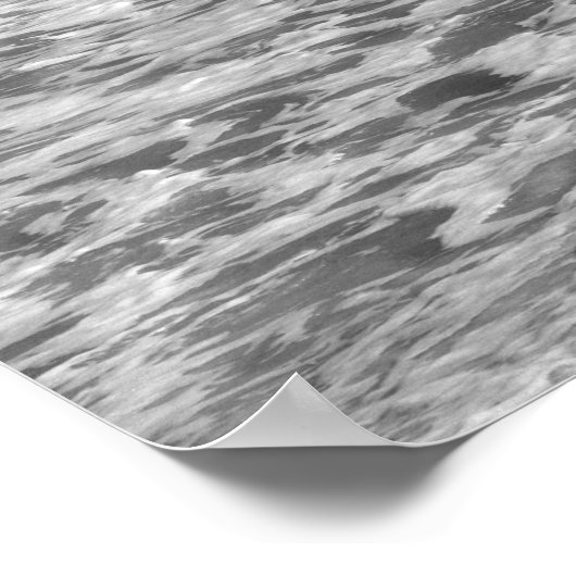 白黒海海の写真177 ポスター (角)