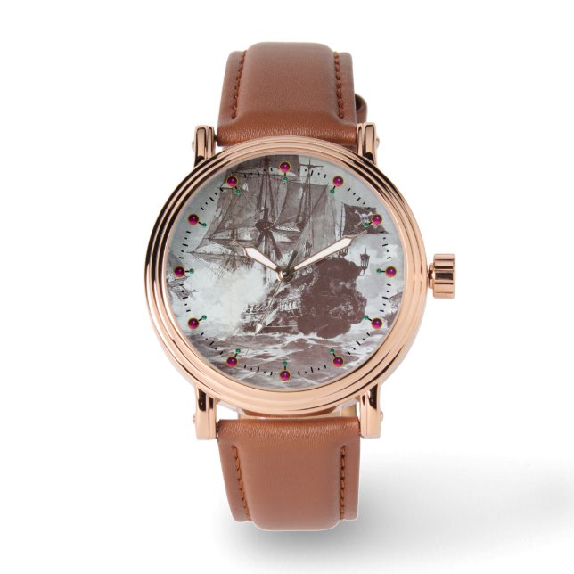白黒海賊船戦 腕時計 (正面)