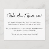 白黒消エレガント却告知 ポストカード (正面)