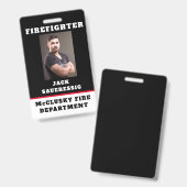 白黒消防士 バッジ (正面＆裏面)