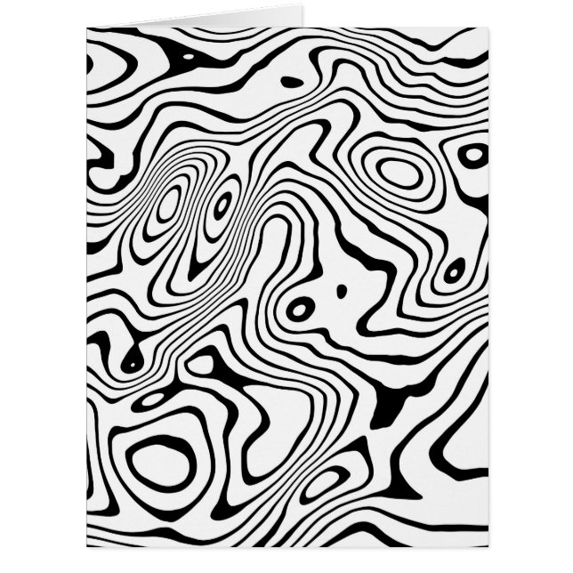 白黒液スワール抽象デザイン (正面)