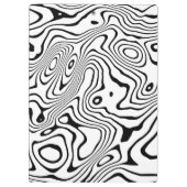 白黒液スワール抽象デザイン クリップボード (裏面)