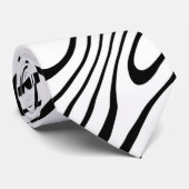 白黒液スワール抽象デザイン ネクタイ (ロール)