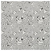 白黒液渦抽象デザイン ファブリック (見本)