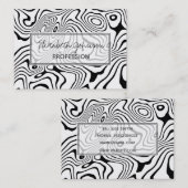 白黒液渦抽象デザイン 名刺 (正面/裏面)