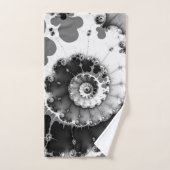 白黒深い旋回 バスタオルセット (ハンドタオル)