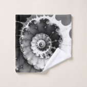 白黒深い旋回 バスタオルセット (ウォッシュタオル)