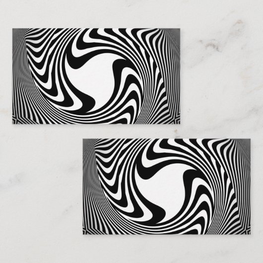 白黒渦巻の紋章の名刺 名刺 (正面/裏面)