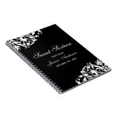 白黒渦巻の華麗さの菓子16の来客名簿 ノートブック (右側)