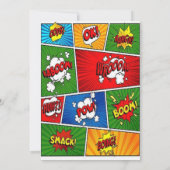 白黒漫画ブックバースデーパーティー 招待状 (裏面)