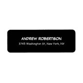 白黒漫画プロエレガント差出人住所ラベル ラベル (正面)