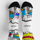 白黒漫画本カスタム ソックス (上部)