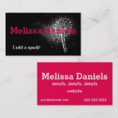 白黒火花の花火の名刺 名刺 (正面/裏面)