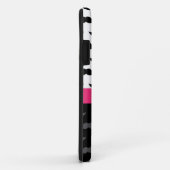 白黒灰色の口ひげ熱いピンクの弓 Case-Mate iPhoneケース (裏面/右)